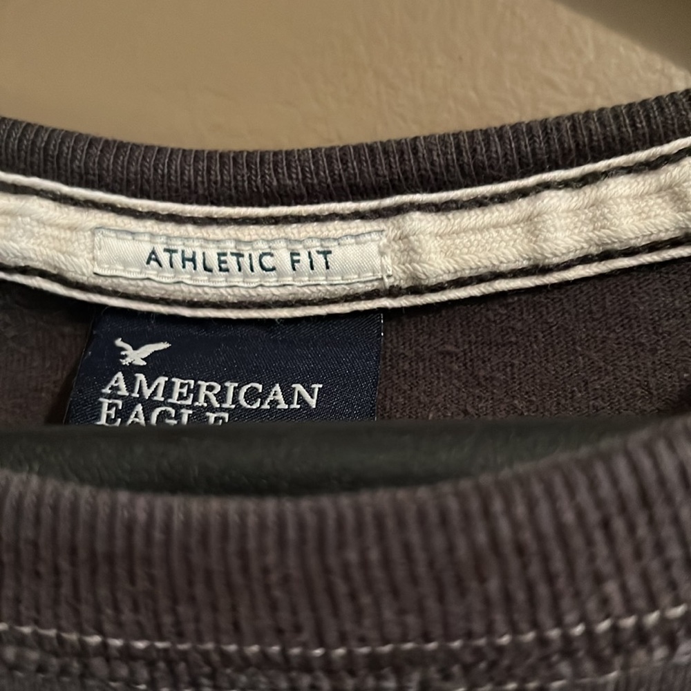 American Eagle Men’s Short Sleeve Graphic Tee in Brown Sz M - Picture 6 of 11